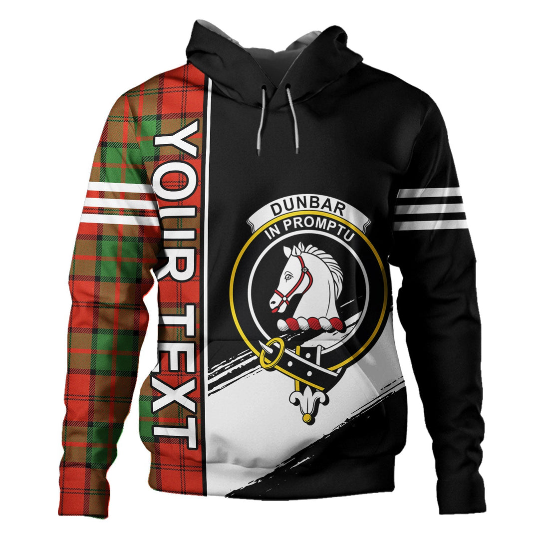 Dunbar Ancient Clan Badge Tartan Hoodie Quarter Style Personalized