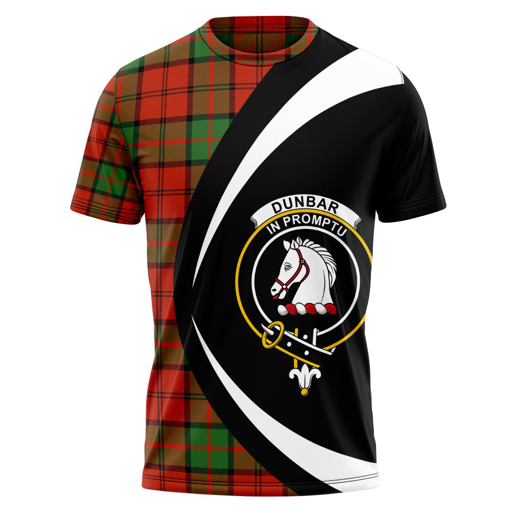 Dunbar Ancient Clan Badge Tartan T-Shirt Circle Style Personalized