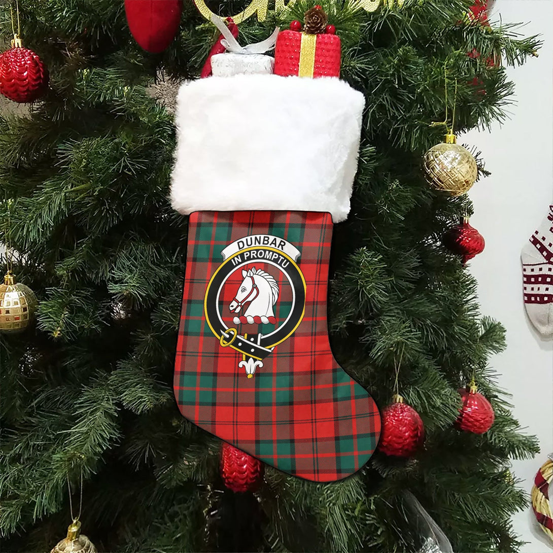 Dunbar Modern Clan Badge Tartan Christmas Stocking