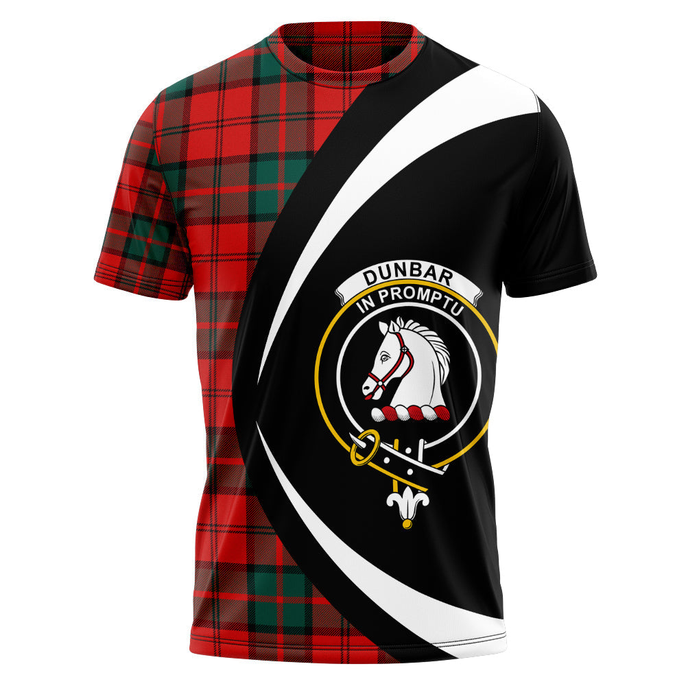 Dunbar Modern Clan Badge Tartan T-Shirt Circle Style Personalized