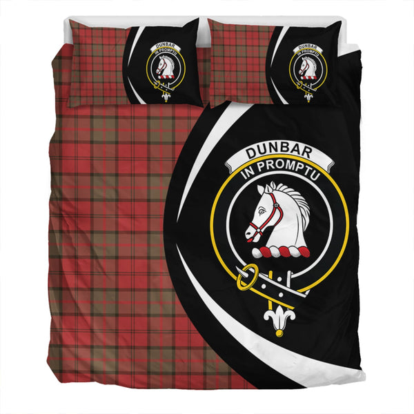 Dunbar Weathered Clan Badge Tartan Bedding Set Circle Style