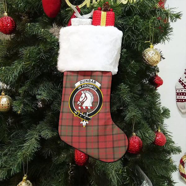 Dunbar Weathered Clan Badge Tartan Christmas Stocking