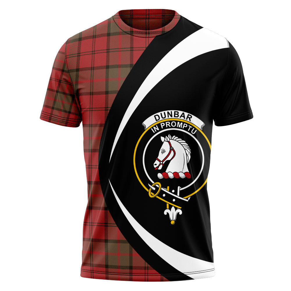 Dunbar Weathered Clan Badge Tartan T-Shirt Circle Style Personalized