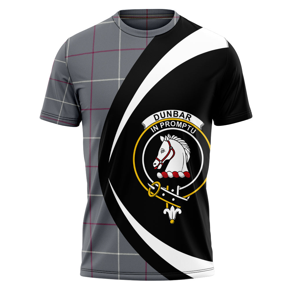 Dunbar of Pitgaveny Clan Badge Tartan T-Shirt Circle Style Personalized