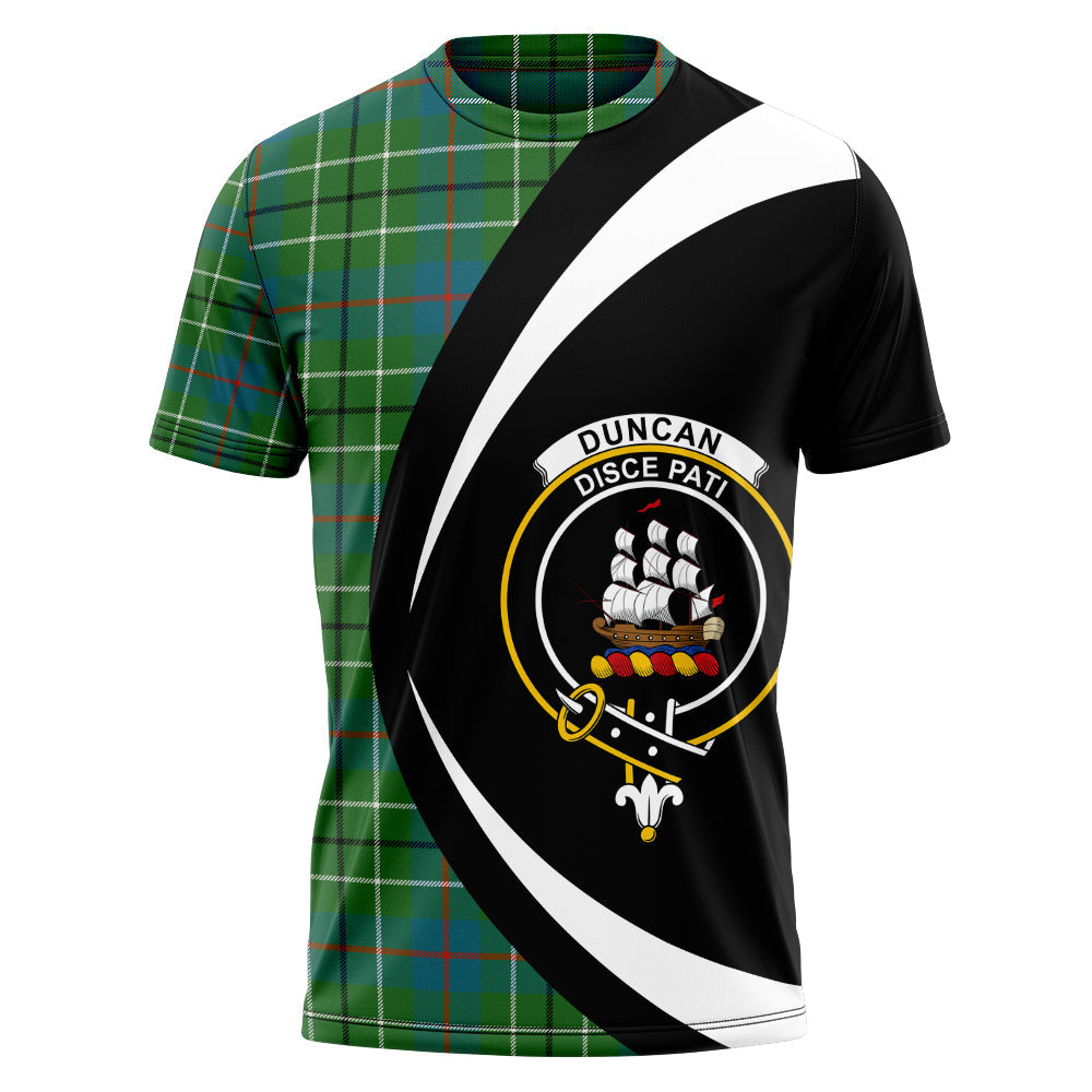 Duncan Ancient Clan Badge Tartan T-Shirt Circle Style Personalized