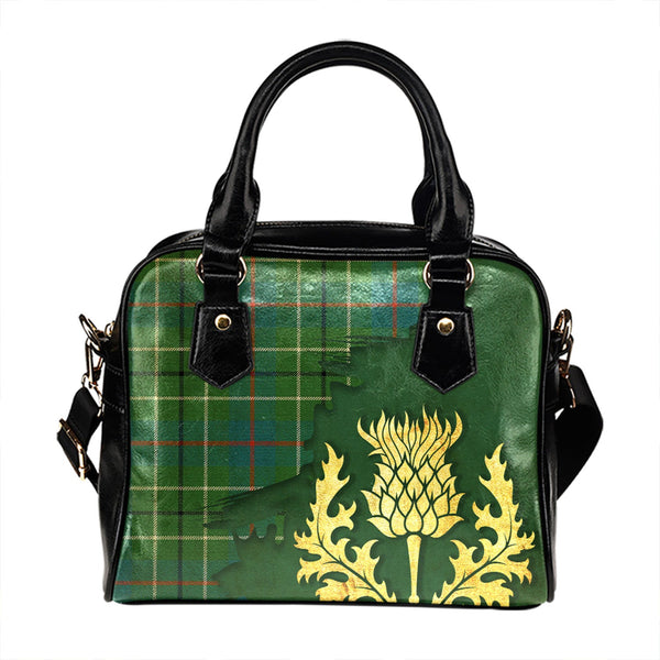 Duncan Ancient Tartan Shoulder Handbag Thistle Oldest Style