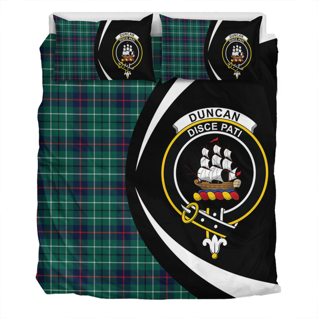 Duncan Modern Clan Badge Tartan Bedding Set Circle Style