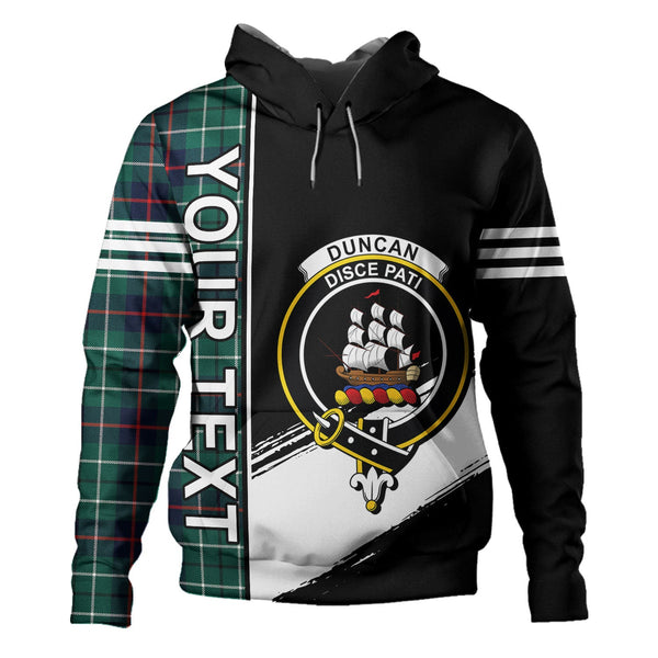 Duncan Modern Clan Badge Tartan Hoodie Quarter Style Personalized