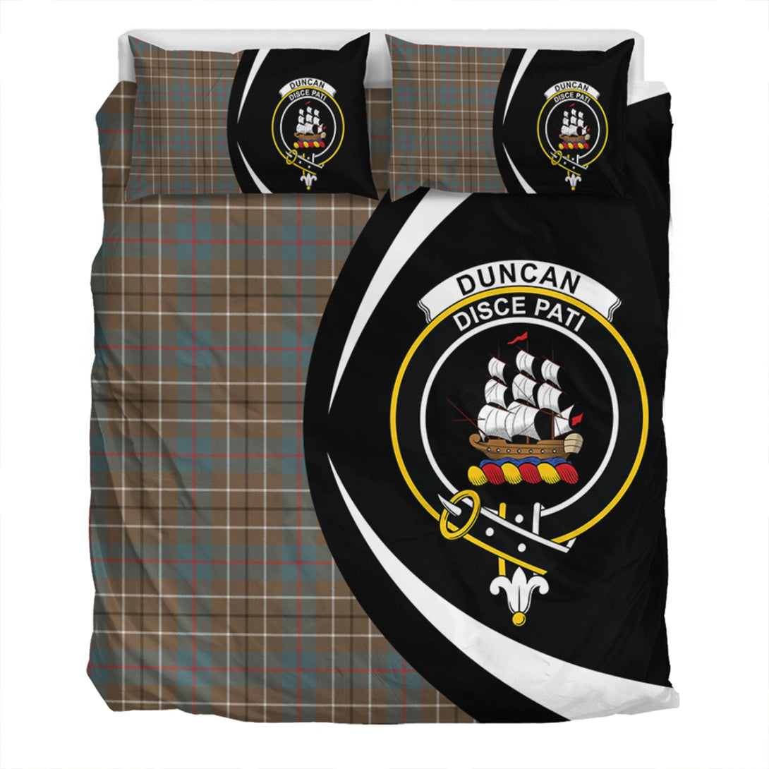 Duncan Weathered Clan Badge Tartan Bedding Set Circle Style