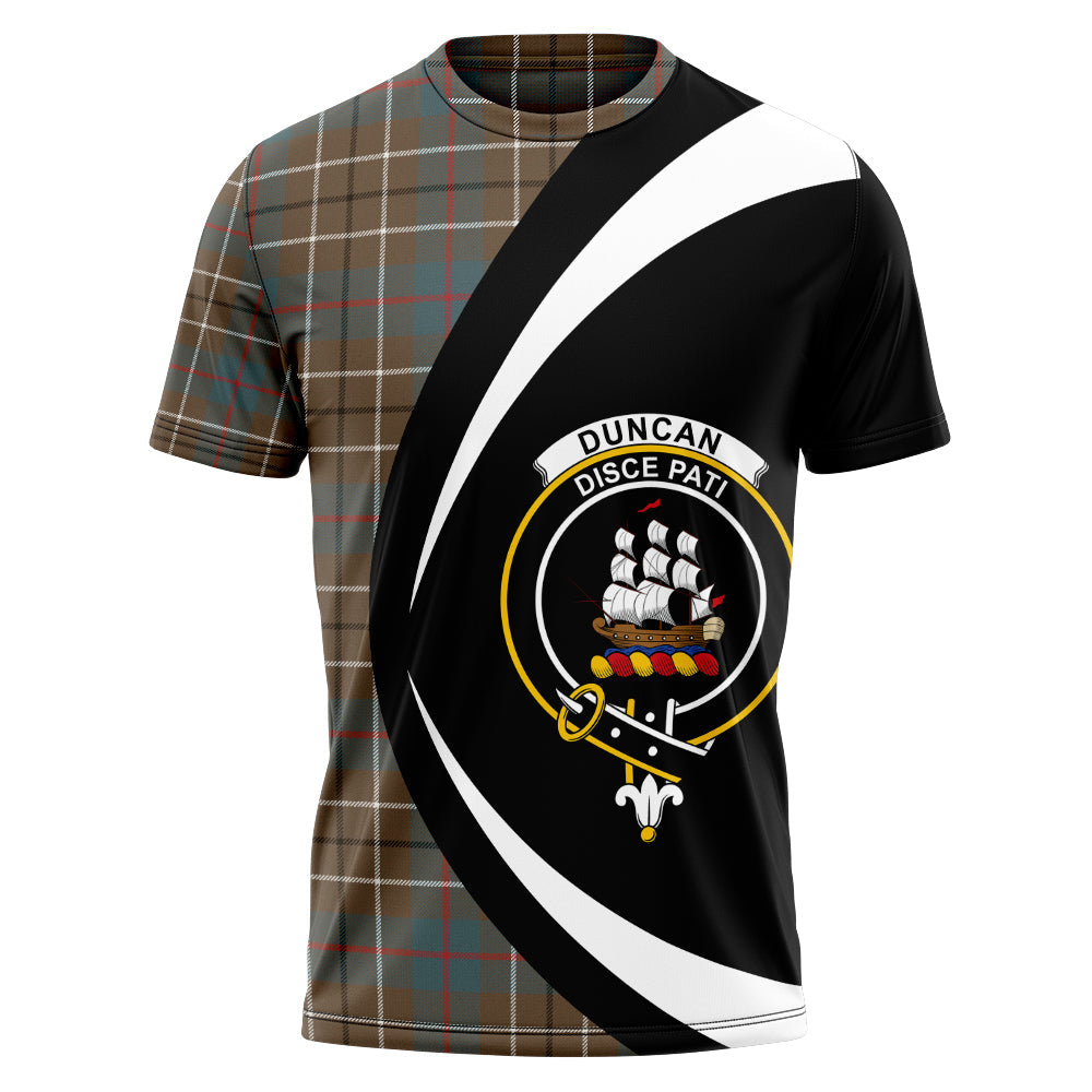 Duncan Weathered Clan Badge Tartan T-Shirt Circle Style Personalized