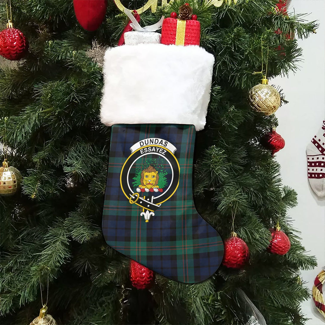 Dundas Modern Clan Badge Tartan Christmas Stocking