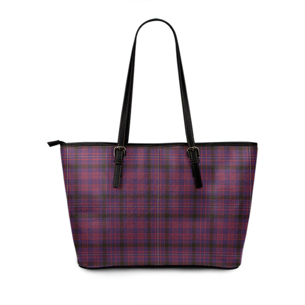 Dundonald Weathered Tartan Leather Tote Bag