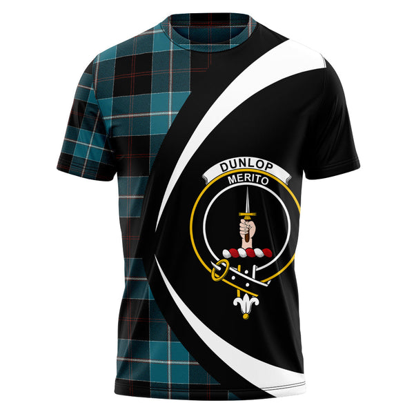 Dunlop Ancient Clan Badge Tartan T-Shirt Circle Style Personalized