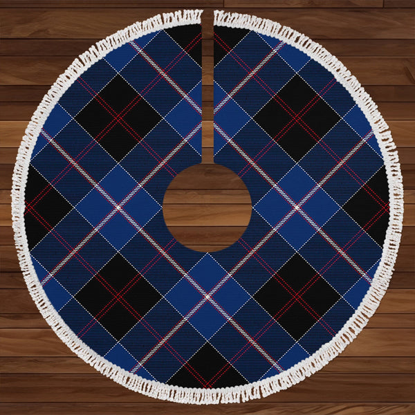 Dunlop Modern Clan Badge Tartan Christmas Tree Skirt