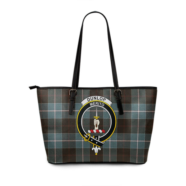 Dunlop Weathered Clan Badge Tartan Leather Tote Bag