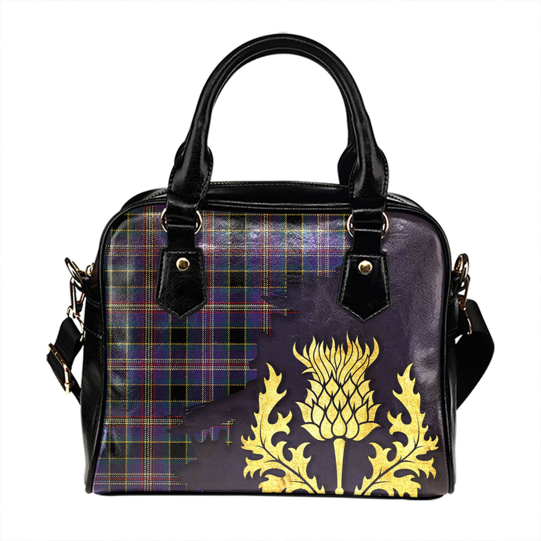 Dunlop 2 Modern Tartan Shoulder Handbag Thistle Oldest Style