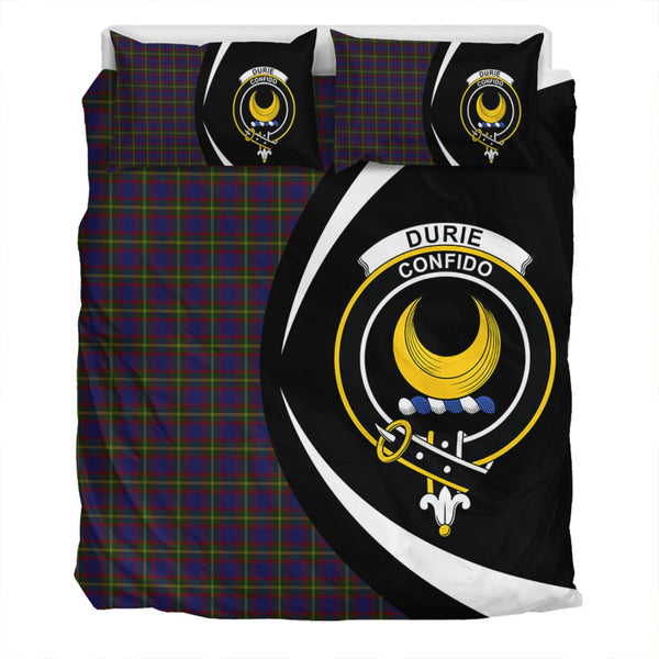 Durie Clan Badge Tartan Bedding Set Circle Style