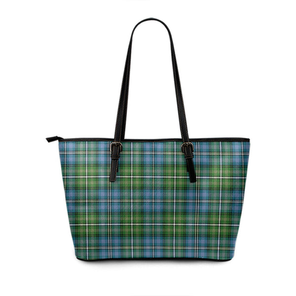 Dyer Ancient Tartan Leather Tote Bag