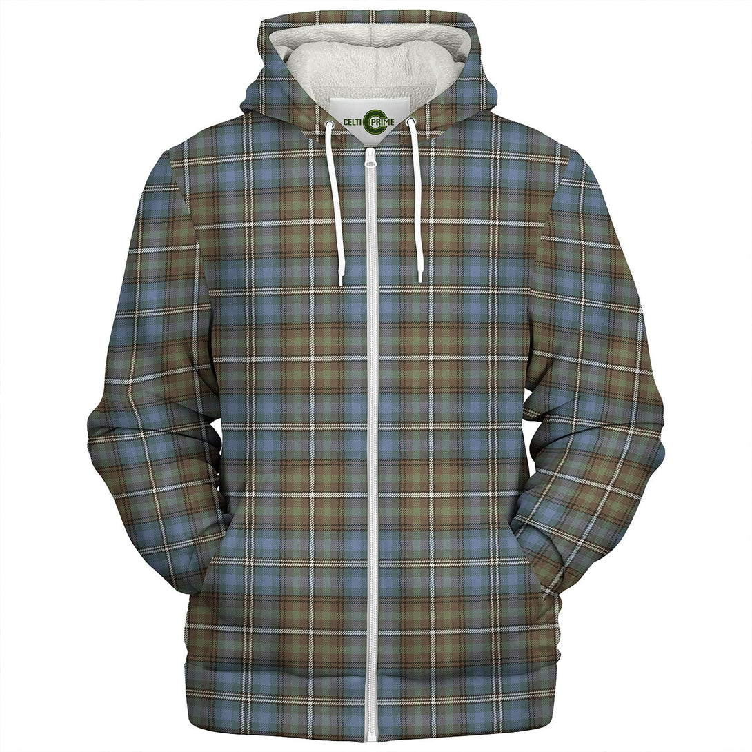 Dyer Weathered Tartan Sherpa Hoodie