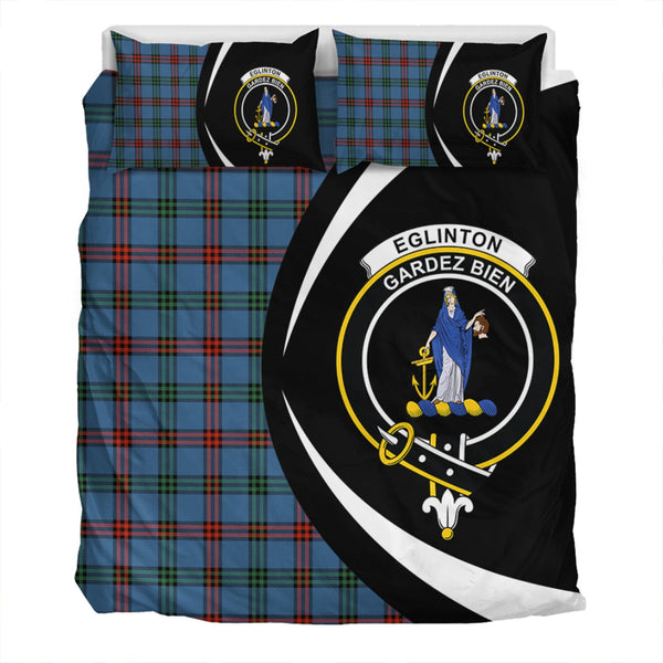 Eglinton District (Montgomery of Ayrshire) Ancient Clan Badge Tartan Bedding Set Circle Style