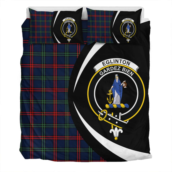 Eglinton District (Montgomery of Ayrshire) Modern Clan Badge Tartan Bedding Set Circle Style