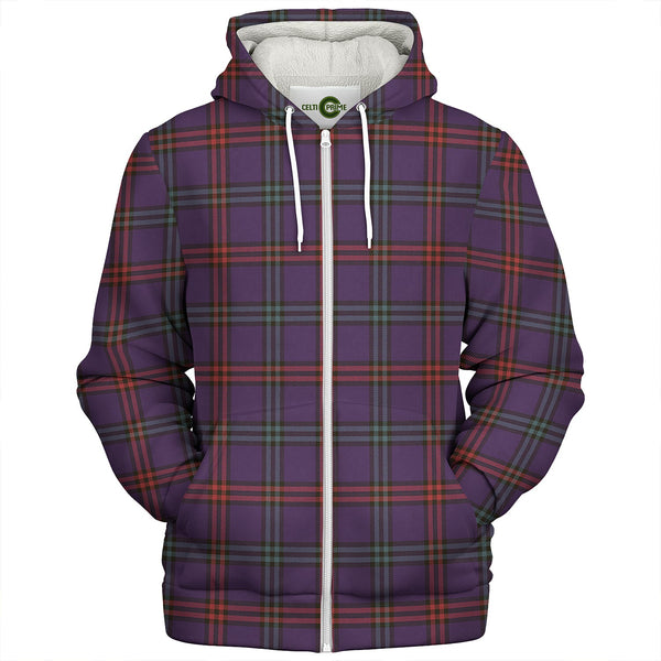 Eglinton District (Montgomery of Ayrshire) Weathered Clan Badge Tartan Sherpa Hoodie