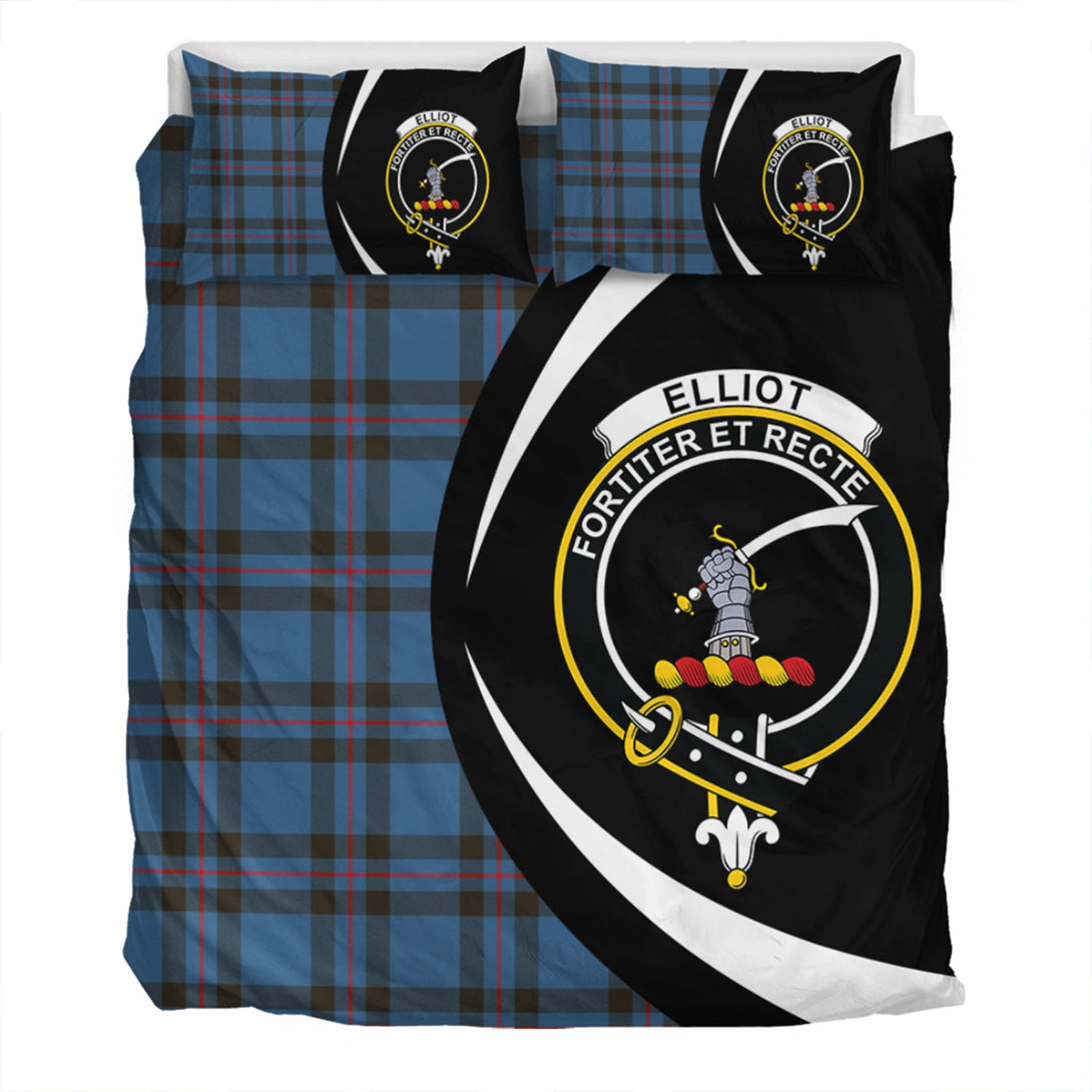 Elliot (Ellot) Modern Clan Badge Tartan Bedding Set Circle Style