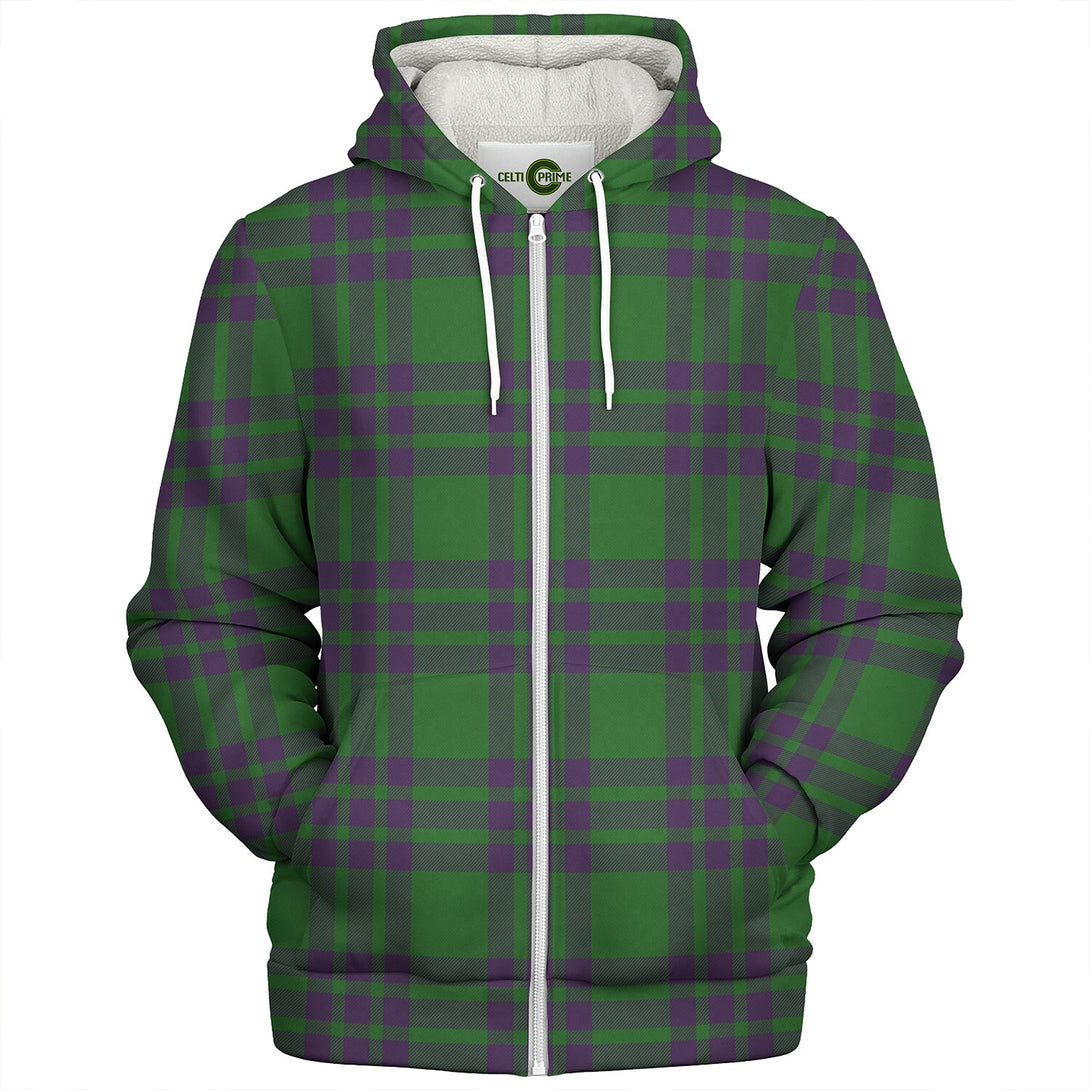 Elphinstone Ancient Clan Badge Tartan Sherpa Hoodie