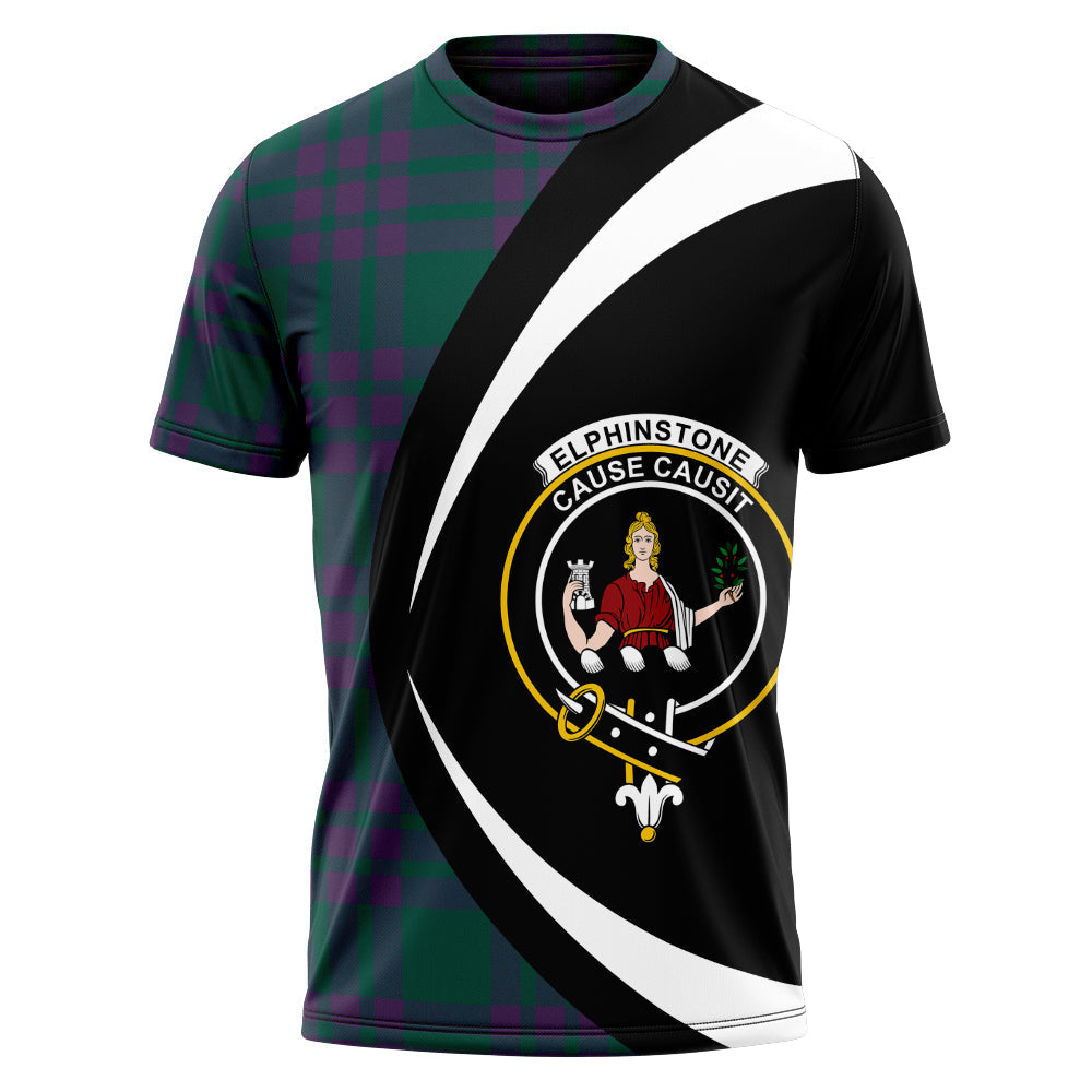 Elphinstone Modern Clan Badge Tartan T-Shirt Circle Style Personalized