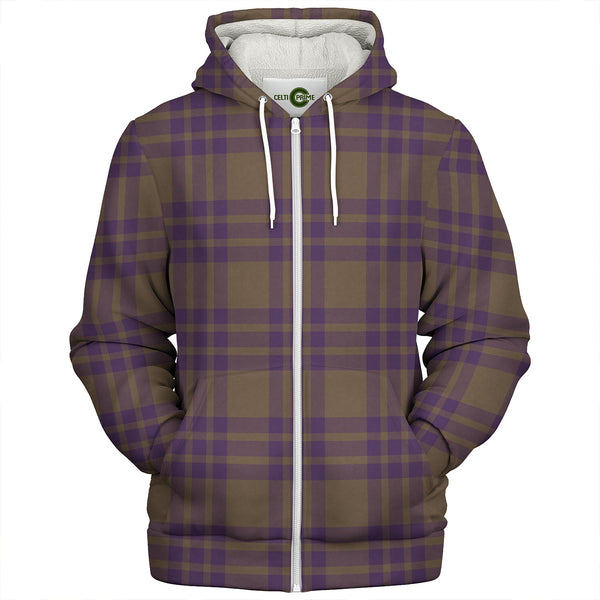 Elphinstone Weathered Clan Badge Tartan Sherpa Hoodie