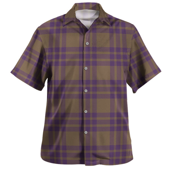 Elphinstone Weathered Clan Badge Tartan Hawaiian Shirt