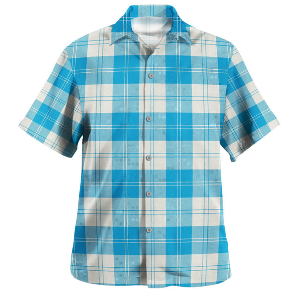 Erskine Blue Clan Badge Tartan Hawaiian Shirt