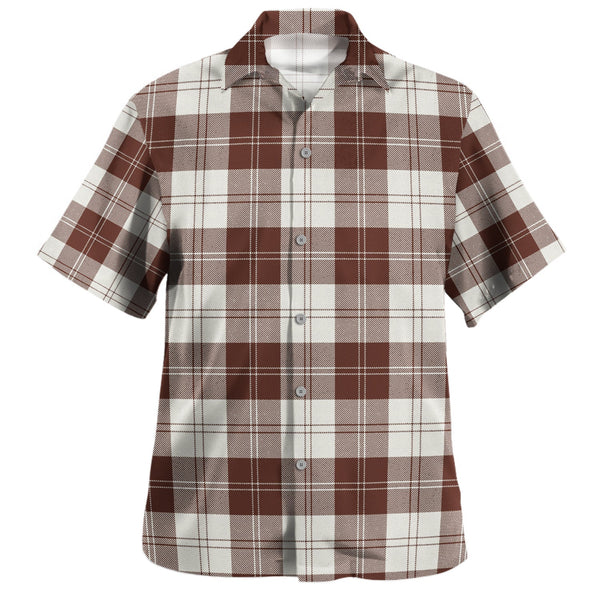 Erskine Burgundy Clan Badge Tartan Hawaiian Shirt