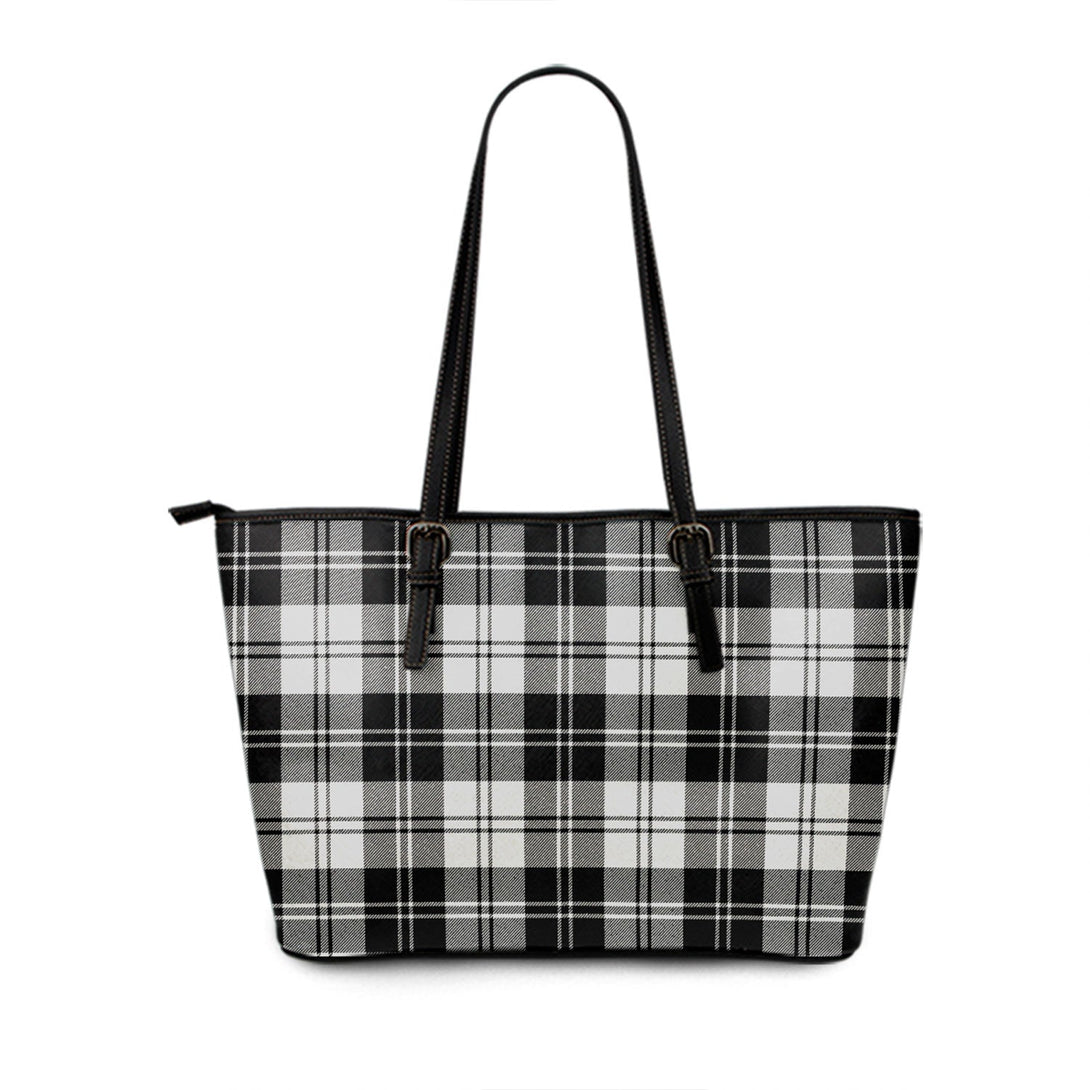 Erskine Dress Dance Black Tartan Leather Tote Bag