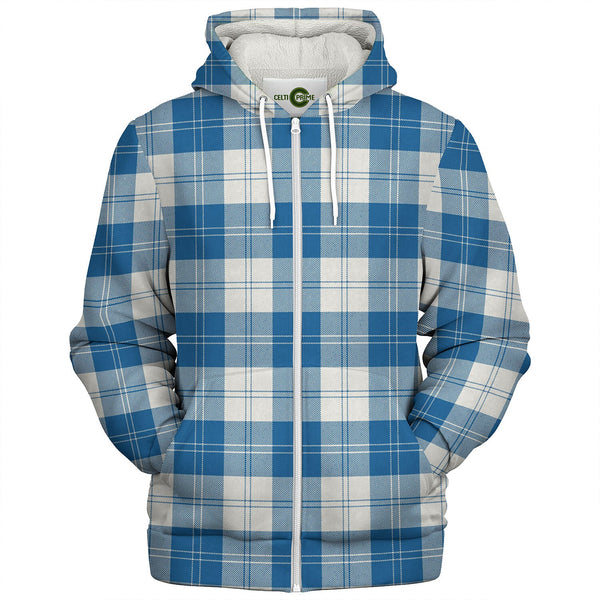 Erskine Dress Dance Blue Ancient Tartan Sherpa Hoodie