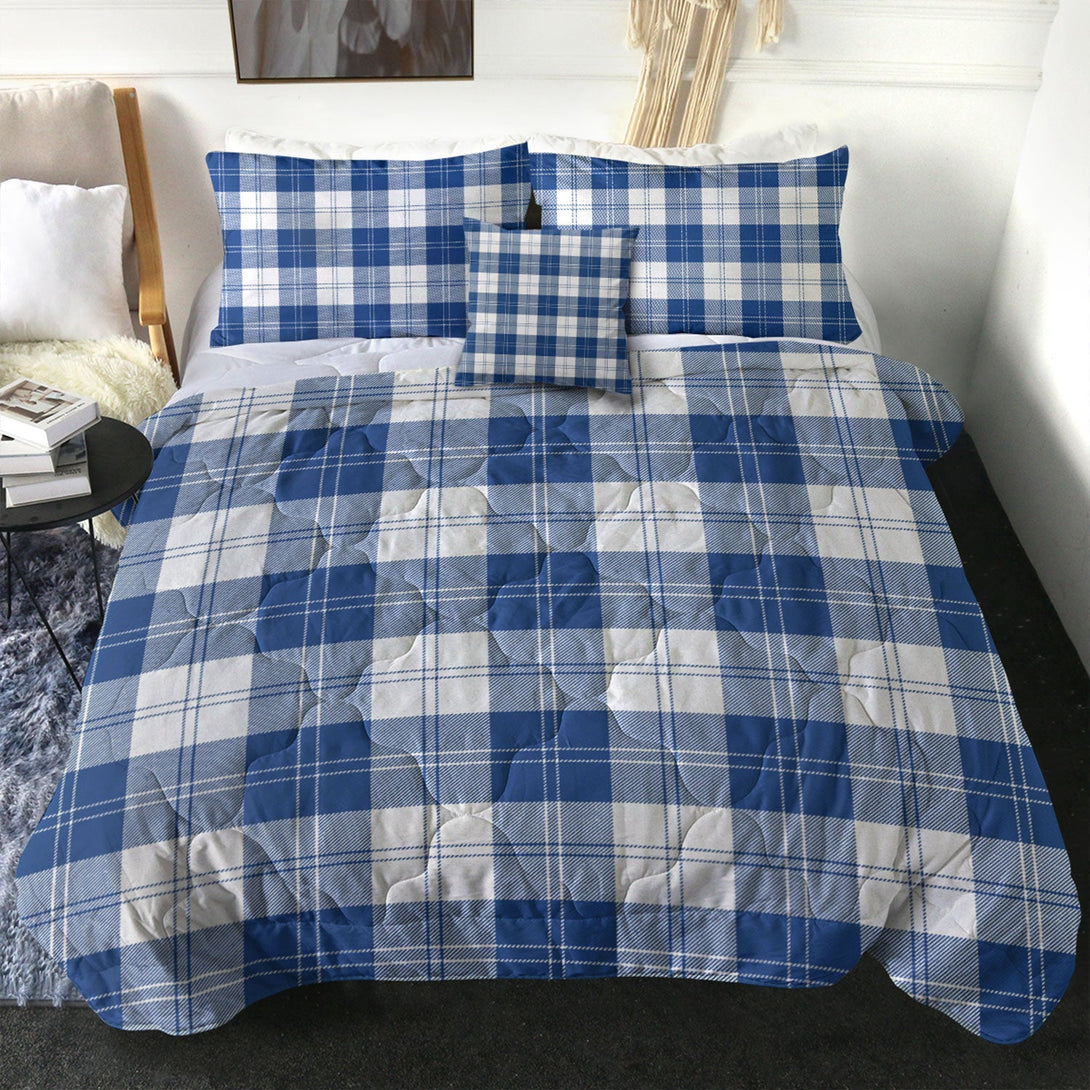 Erskine Dress Dance Blue Modern Tartan Comforter