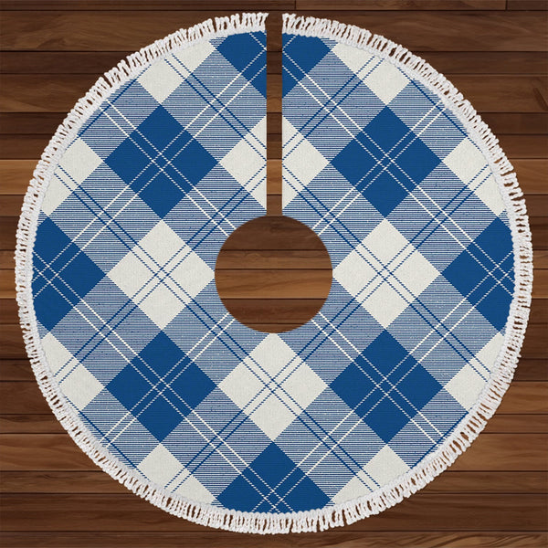 Erskine Dress Dance Blue Modern Tartan Christmas Tree Skirt