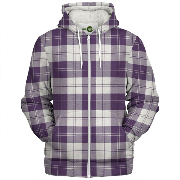 Erskine Dress Dance Blue Weathered Tartan Sherpa Hoodie