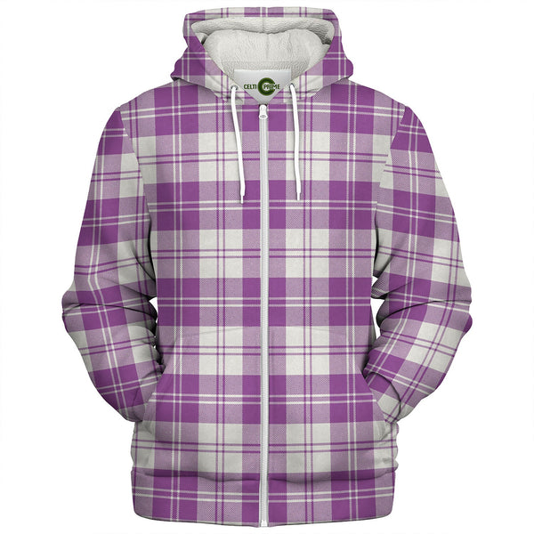 Erskine Dress Purple Tartan Sherpa Hoodie