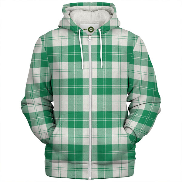 Erskine Green Clan Badge Tartan Sherpa Hoodie