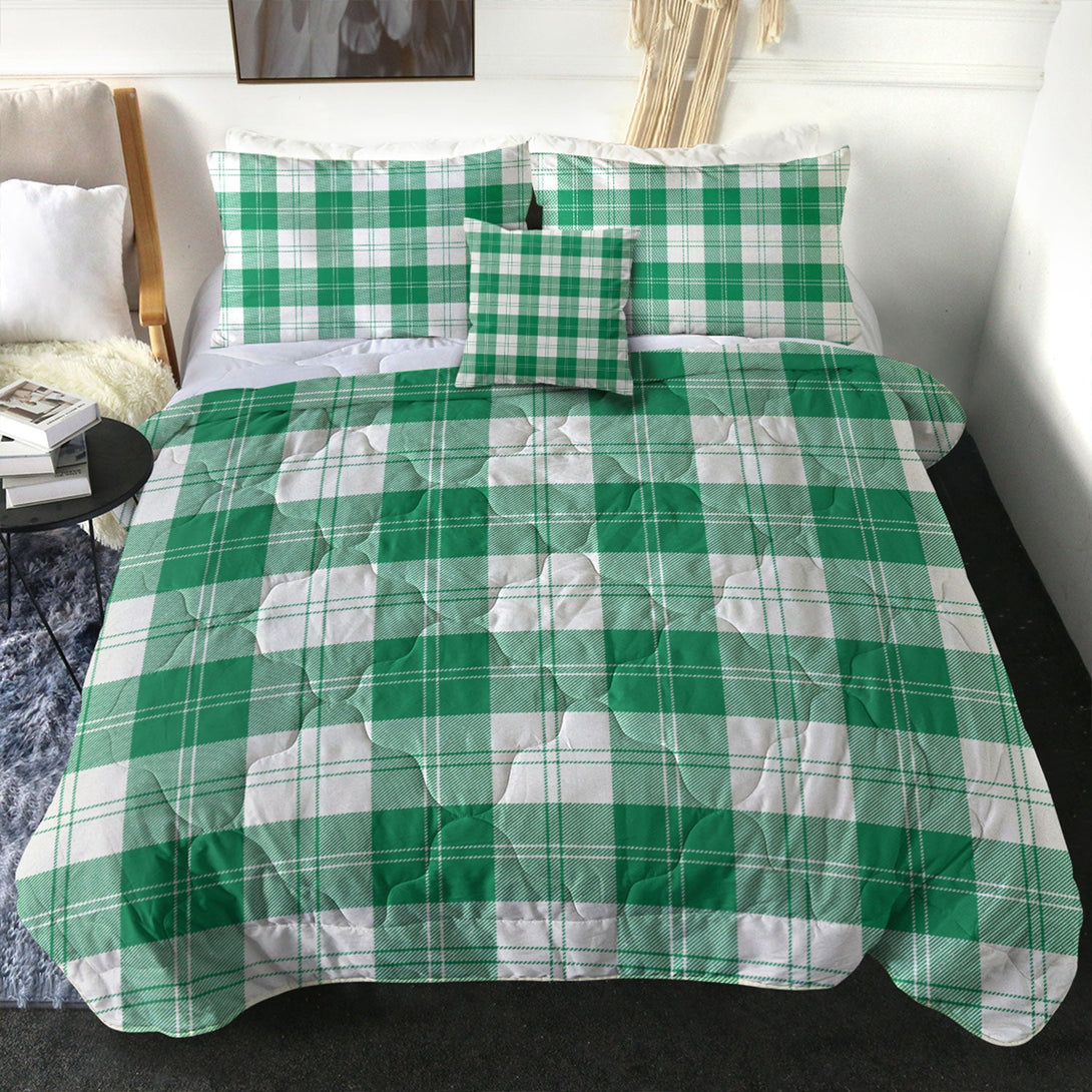 Erskine Green Clan Badge Tartan Comforter