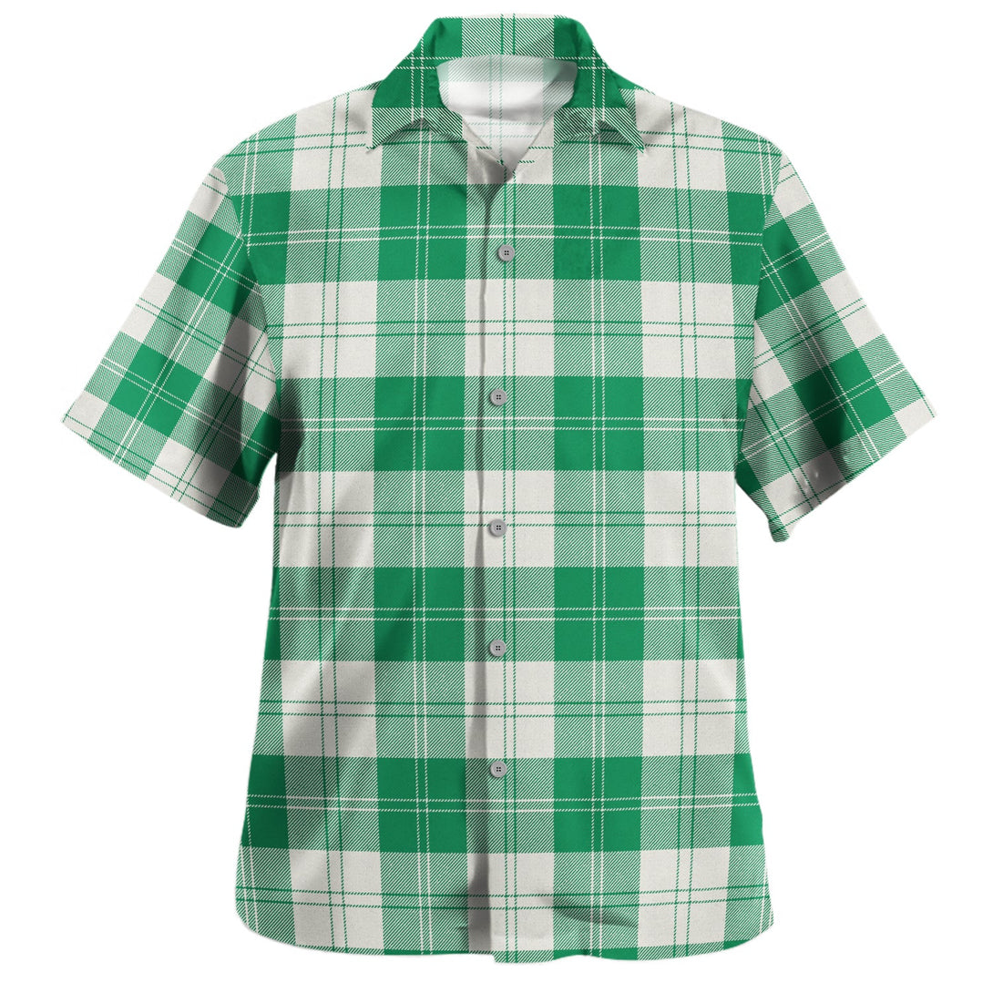 Erskine Green Clan Badge Tartan Hawaiian Shirt