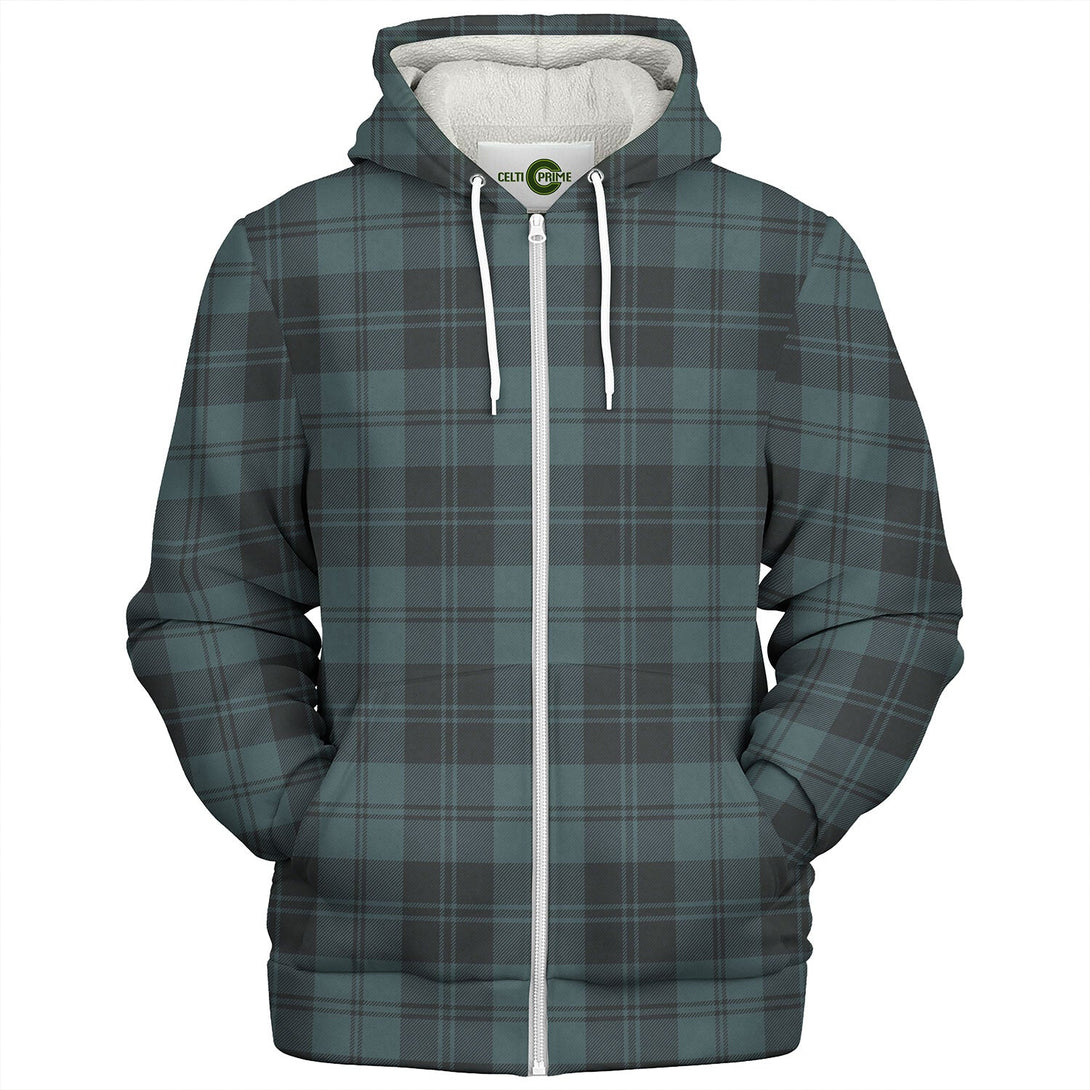 Erskine Hunting Weathered Tartan Sherpa Hoodie