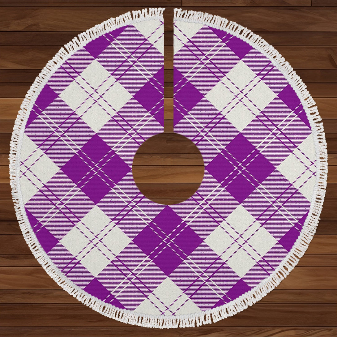 Erskine Purple Clan Badge Tartan Christmas Tree Skirt