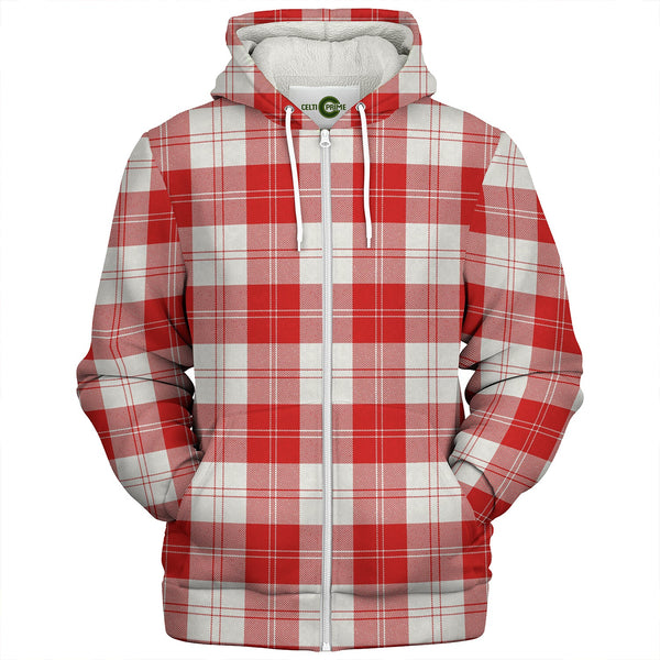 Erskine Red Clan Badge Tartan Sherpa Hoodie