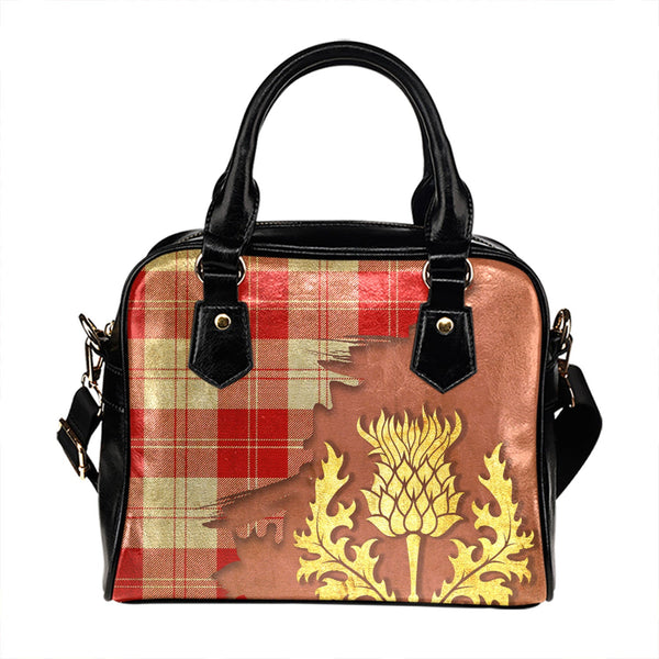 Erskine Red Tartan Shoulder Handbag Thistle Oldest Style