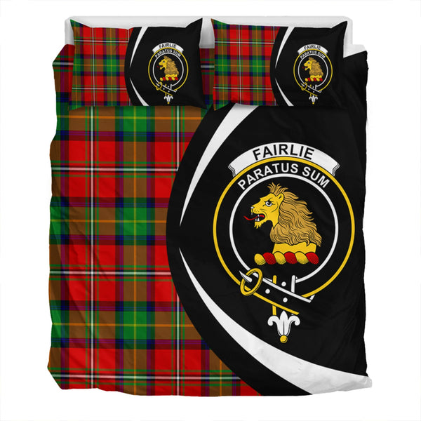 Fairlie Modern Clan Badge Tartan Bedding Set Circle Style