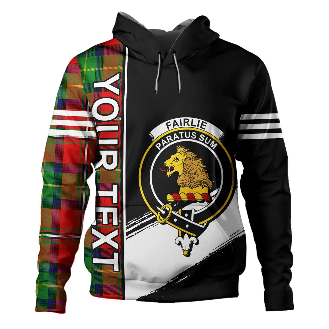 Fairlie Modern Clan Badge Tartan Hoodie Quarter Style Personalized