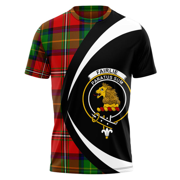 Fairlie Modern Clan Badge Tartan T-Shirt Circle Style Personalized