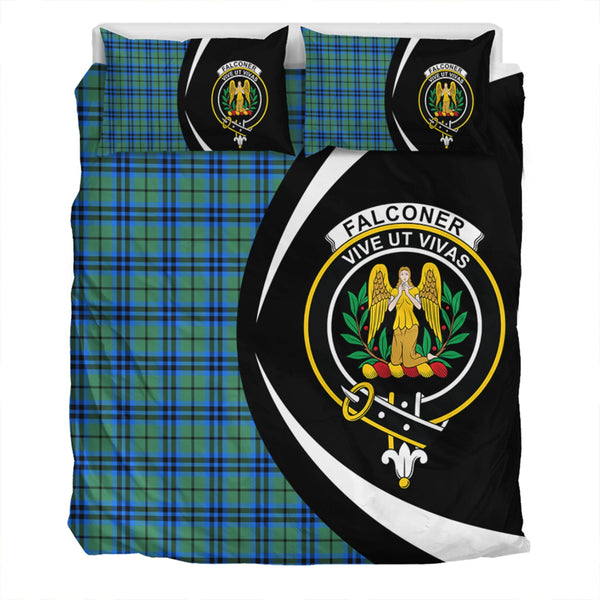 Falconer Clan Badge Tartan Bedding Set Circle Style